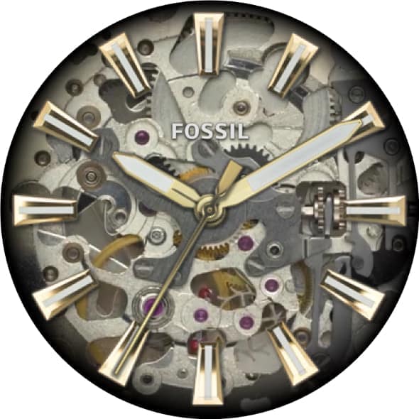 A Fossil Everett Mechanical watch face