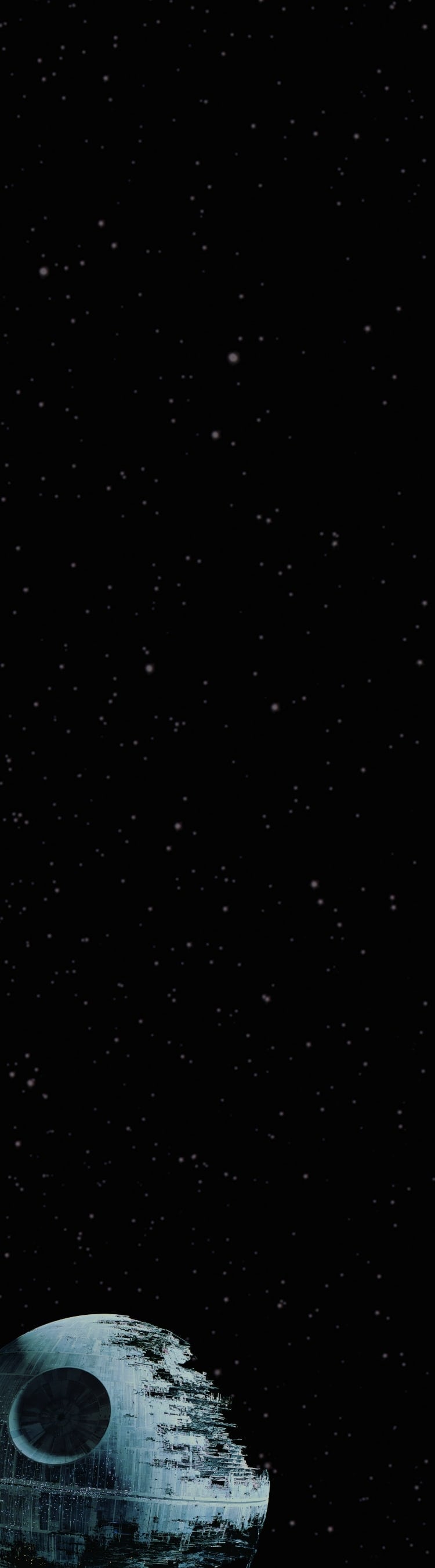 TIEファイターとデス・スターが浮かぶ宇宙の画像