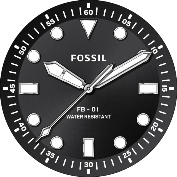 Un cadran de montre Fossil inspiration plongée