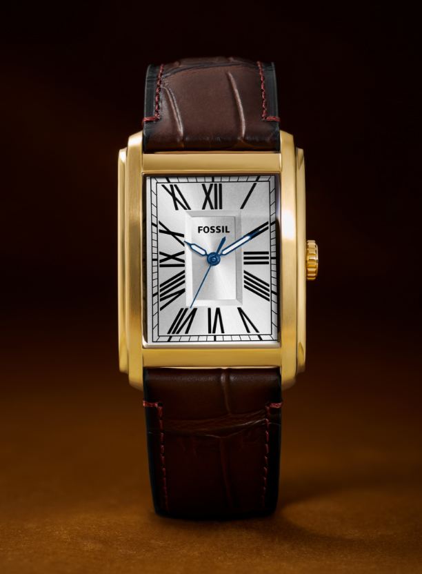 Brown leather Carraway watch.