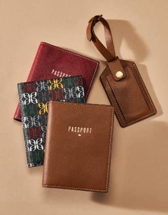 Passport holders and luggage tags. 