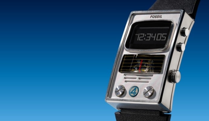 The retro-futuristic Marvel Studios and Fossil Digi-Calc timepiece.