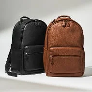 Men's leather backpacks.