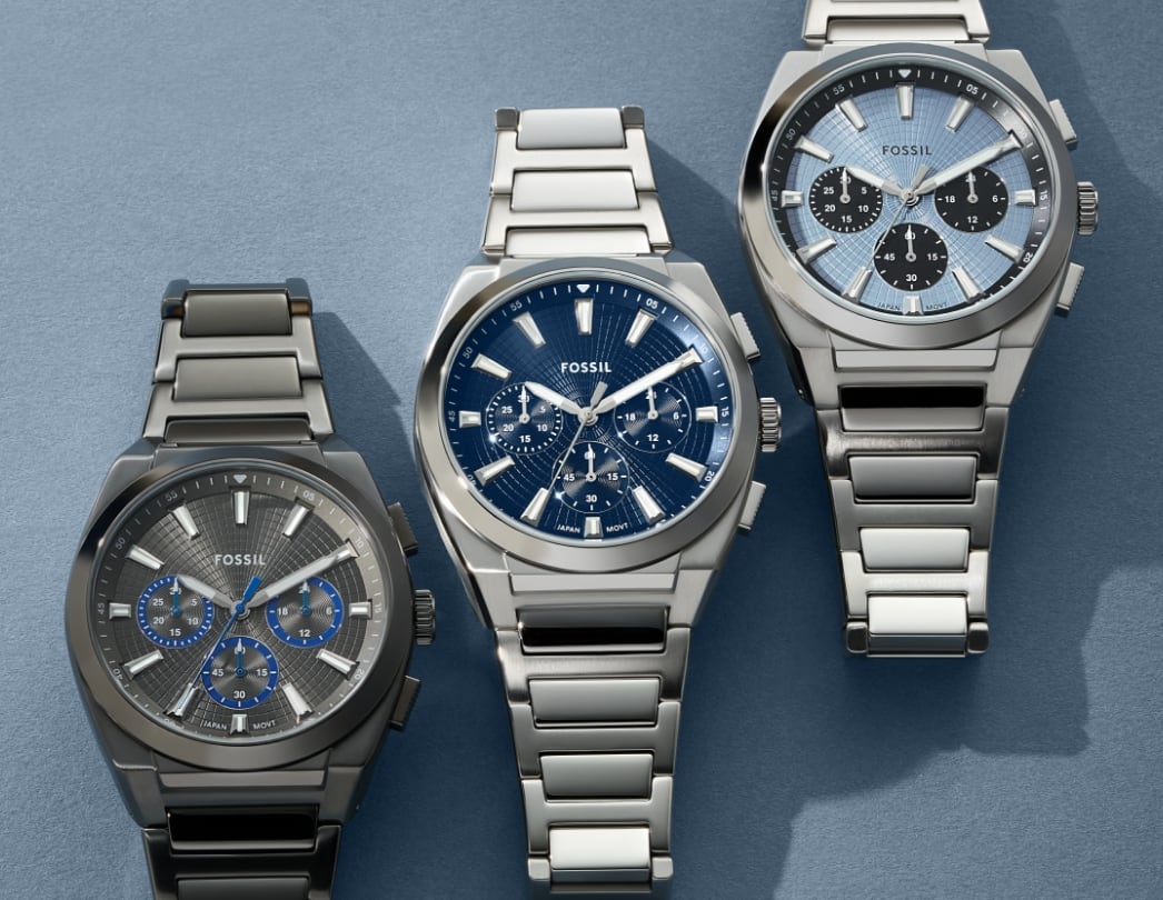 Fossil Blue Dive Three-Hand Date Stainless Steel Watch