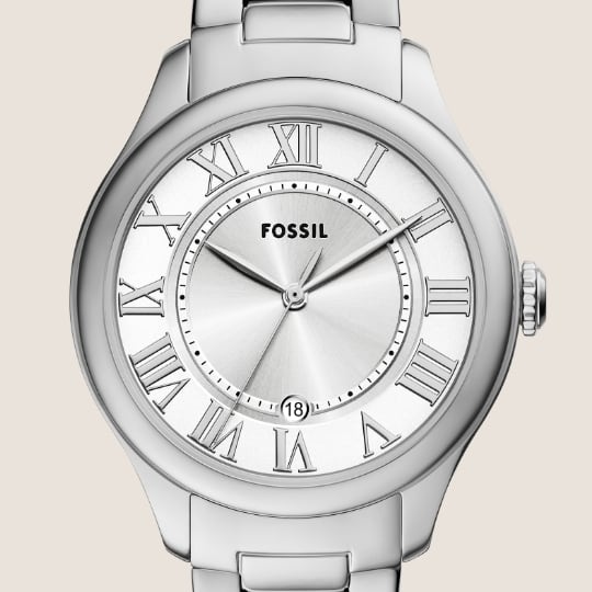 Silver-tone Gilmore watch.