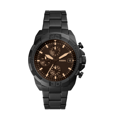 Stainless steel rugged watch.