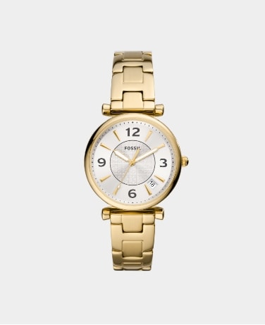 Montre dorée pour femme.