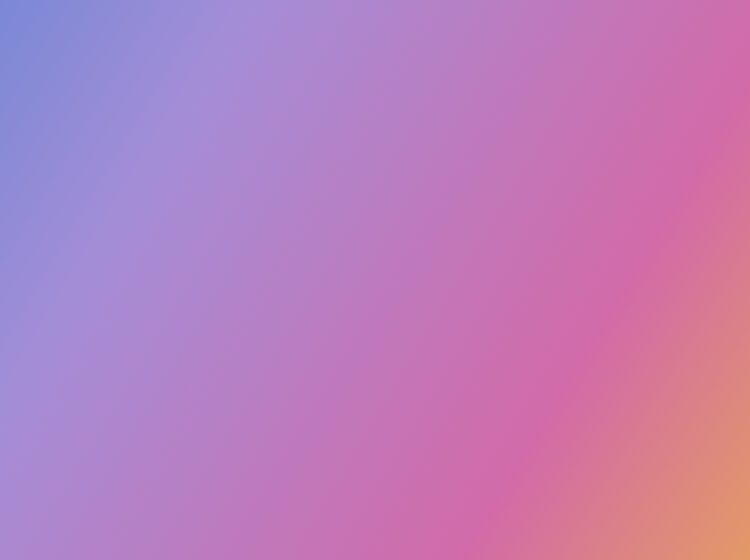 A rainbow gradient background that transitions from purple to pink to orange.