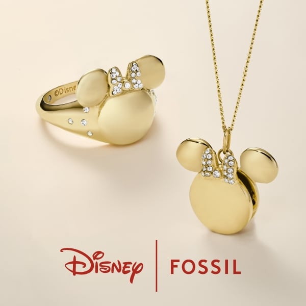 Disney | Fossil The brown leather Disney's Mickey Mouse Cupid watch.