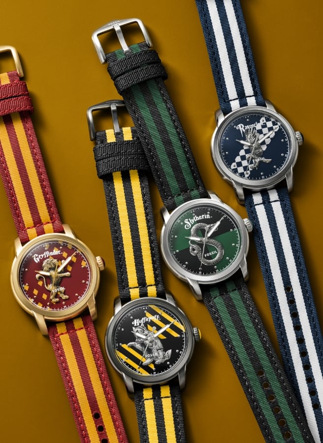 Group of Harry Potter x Fossil house watches.