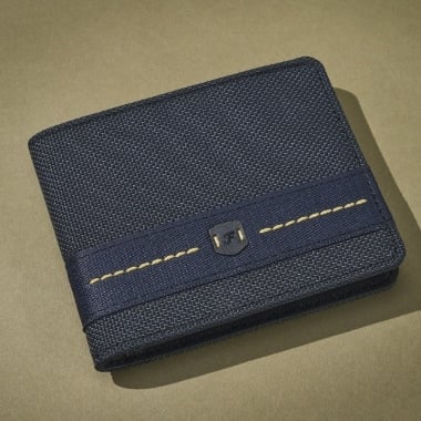A men's leather wallet.