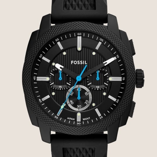 The black IP Machine chronograph.
