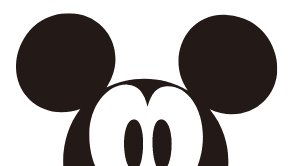 Une représentation de Mickey Mouse jetant un coup d’œil au-dessus de l’emballage de la montre.