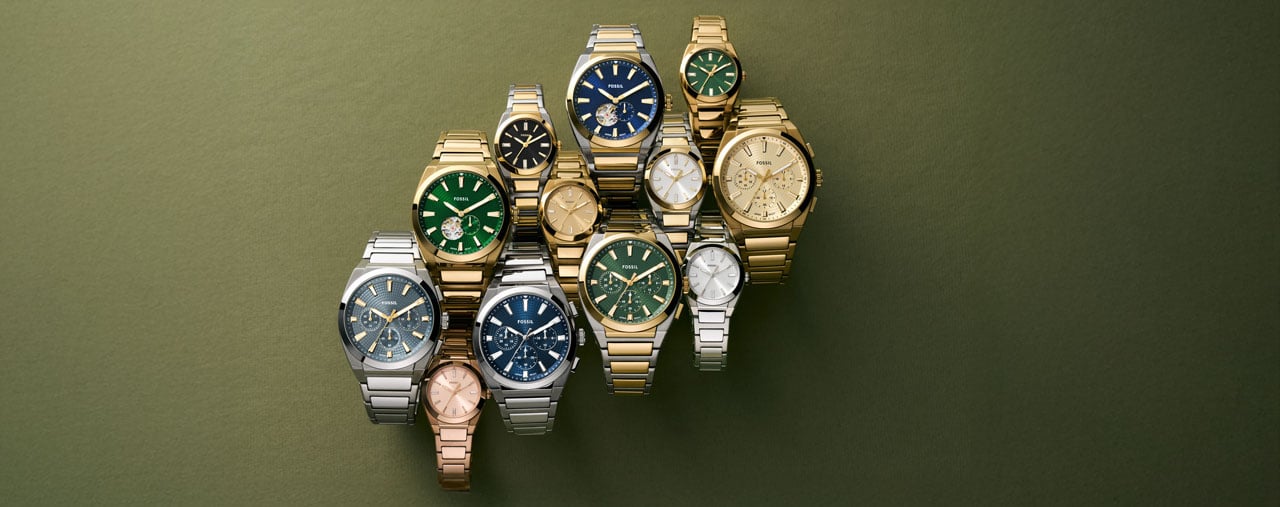 collection of Fossil watches