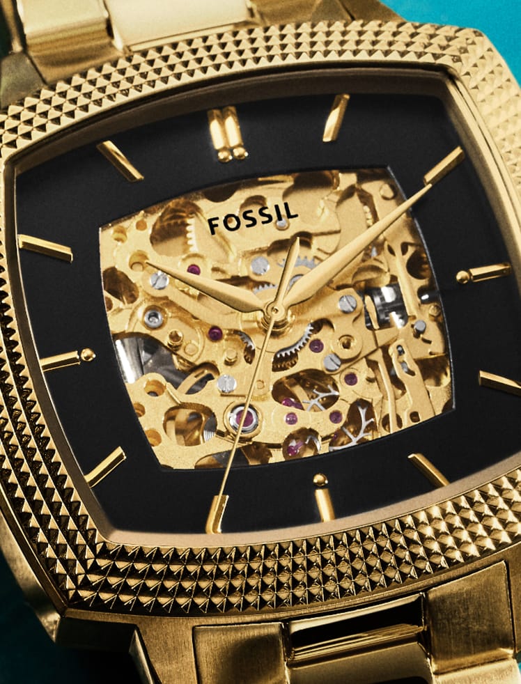 A close-up of two Machine Luxe automatic watches.