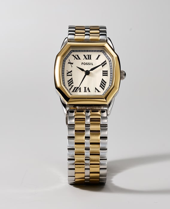 Image of a two-toned Fossil Harlow watch