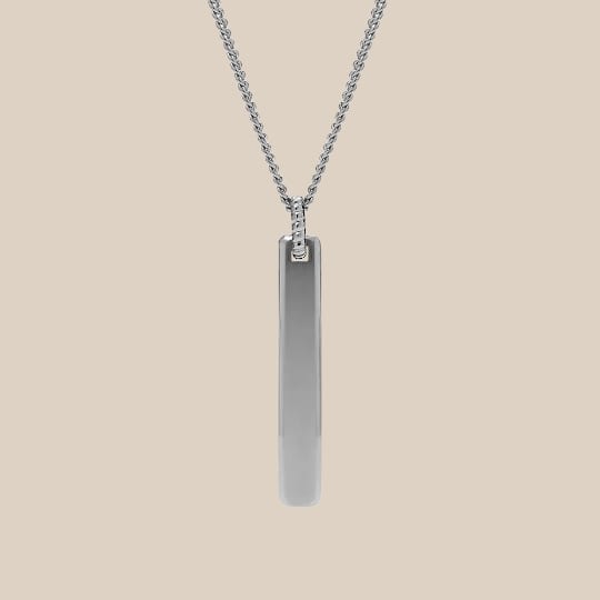 Men's silver-tone pendant necklace. 