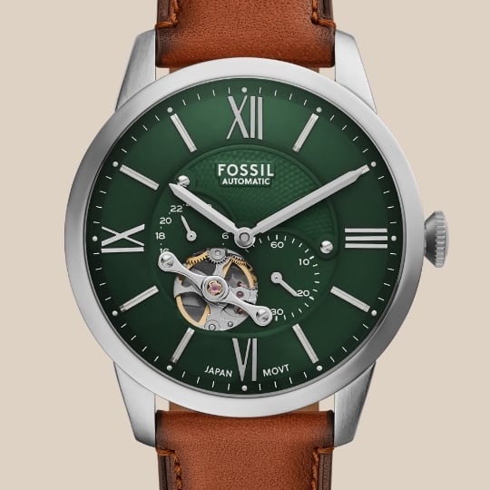 Brown leather Townsman automatic.