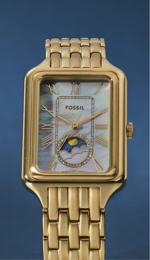 The gold-tone Day-to-Night Raquel watch.
