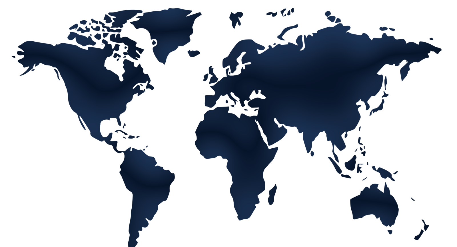 Mapa mundi con puntos que representa el alcance mundial de Fossil.