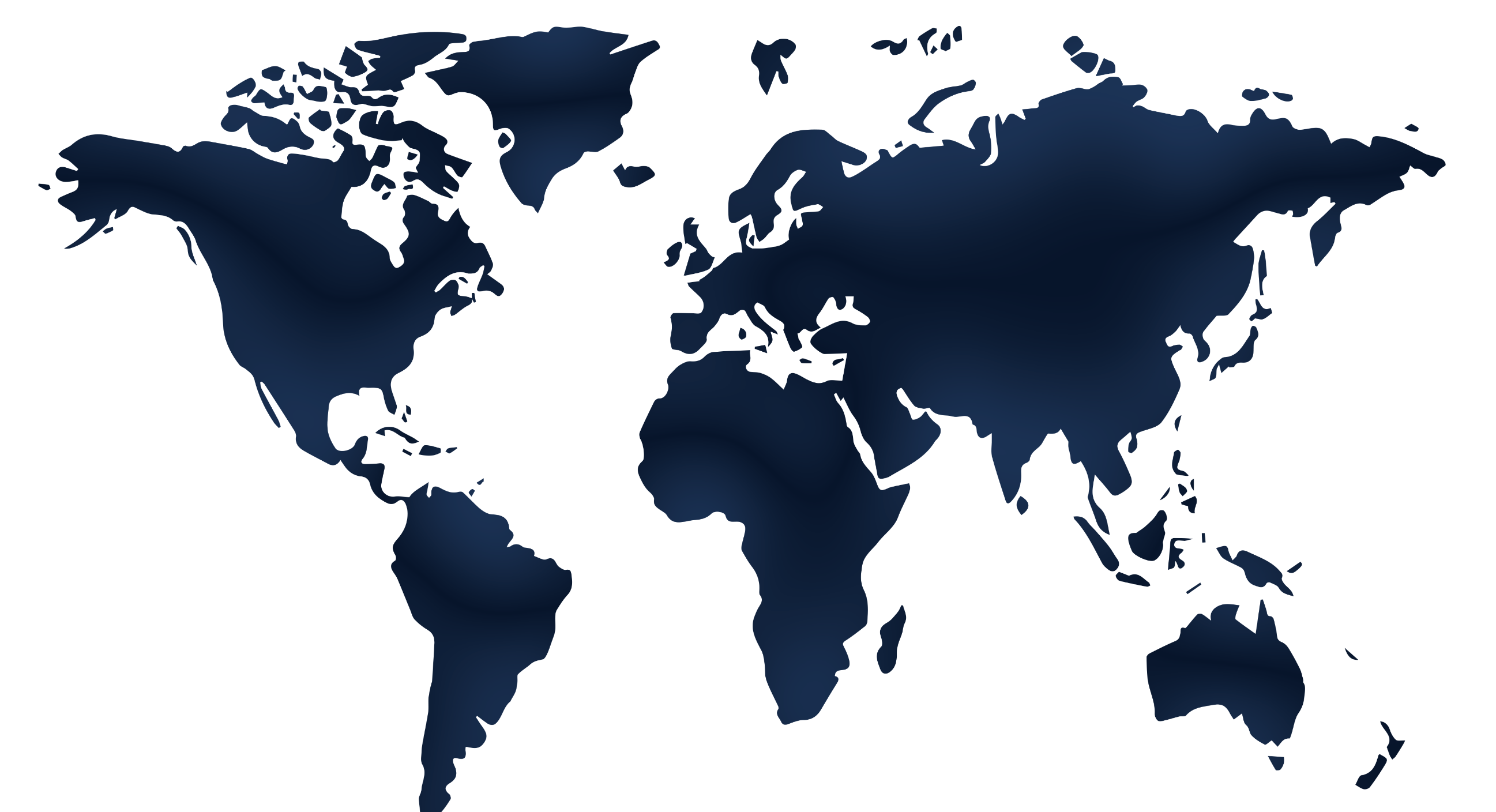 Mappa del mondo con puntini che indicano la presenza globale di Fossil.