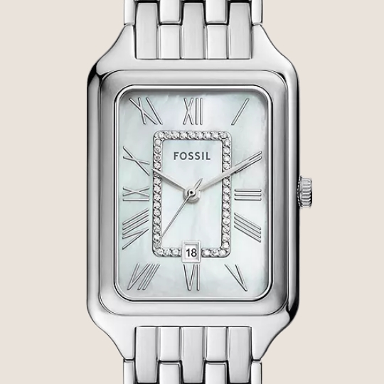 Silver-tone Raquel watch.