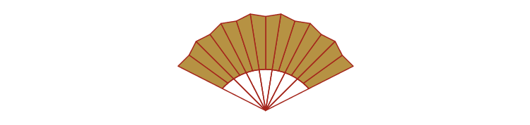 A gold-tone Fan graphic.