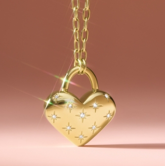 The gold-tone Sadie Hearts necklace.