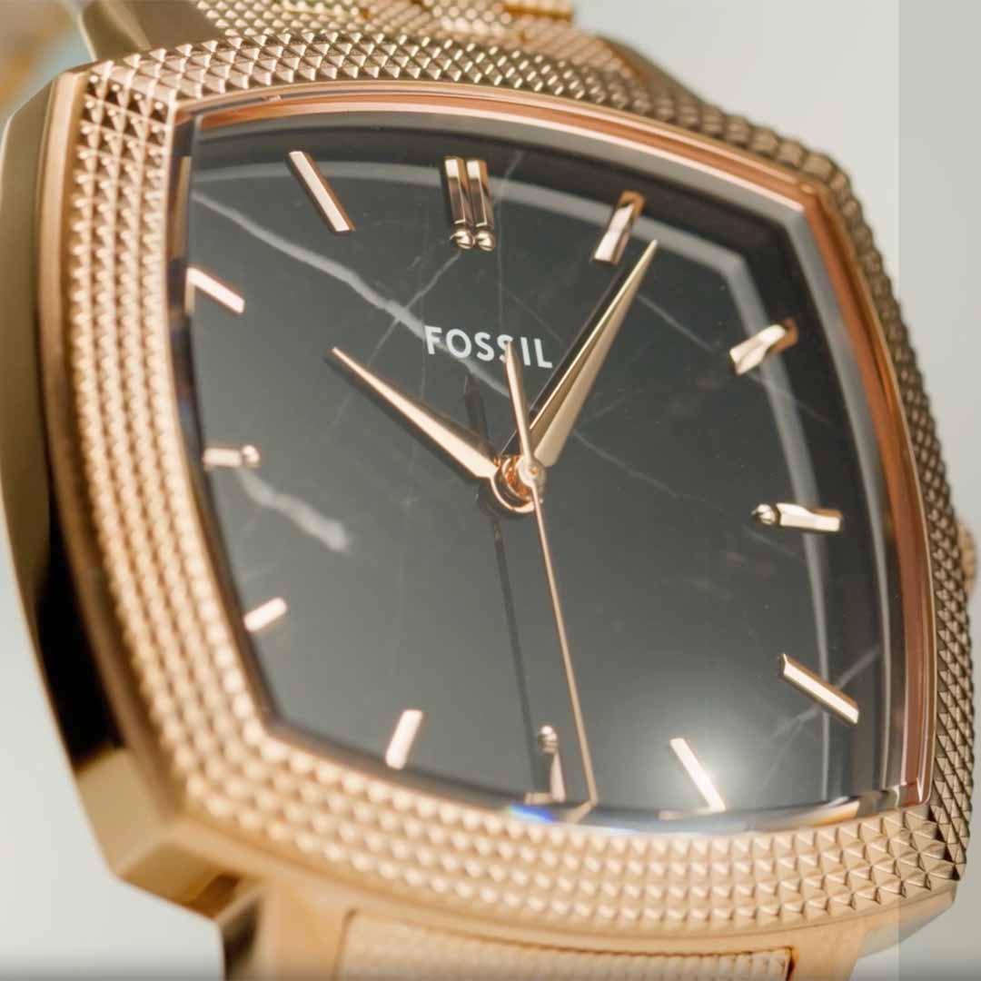 Nick Jonas x Fossil Machine Luxe Malachite Three-Hand Gold-Tone