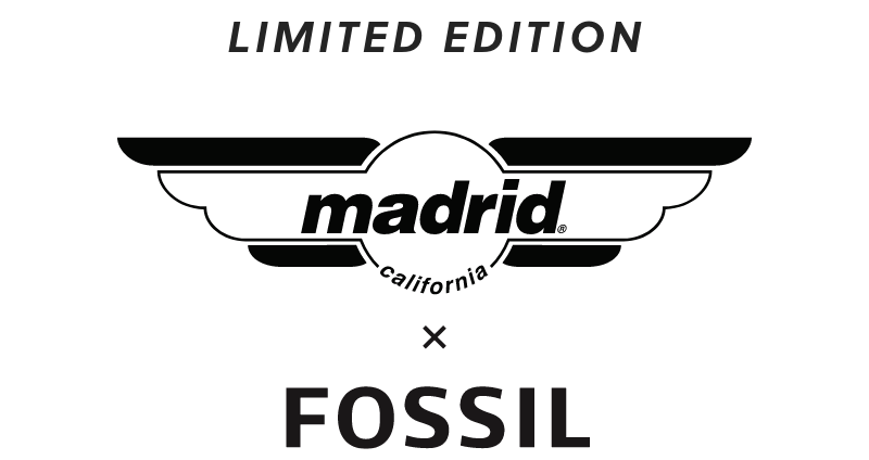 Das Madrid x Fossil Logo Lockup.