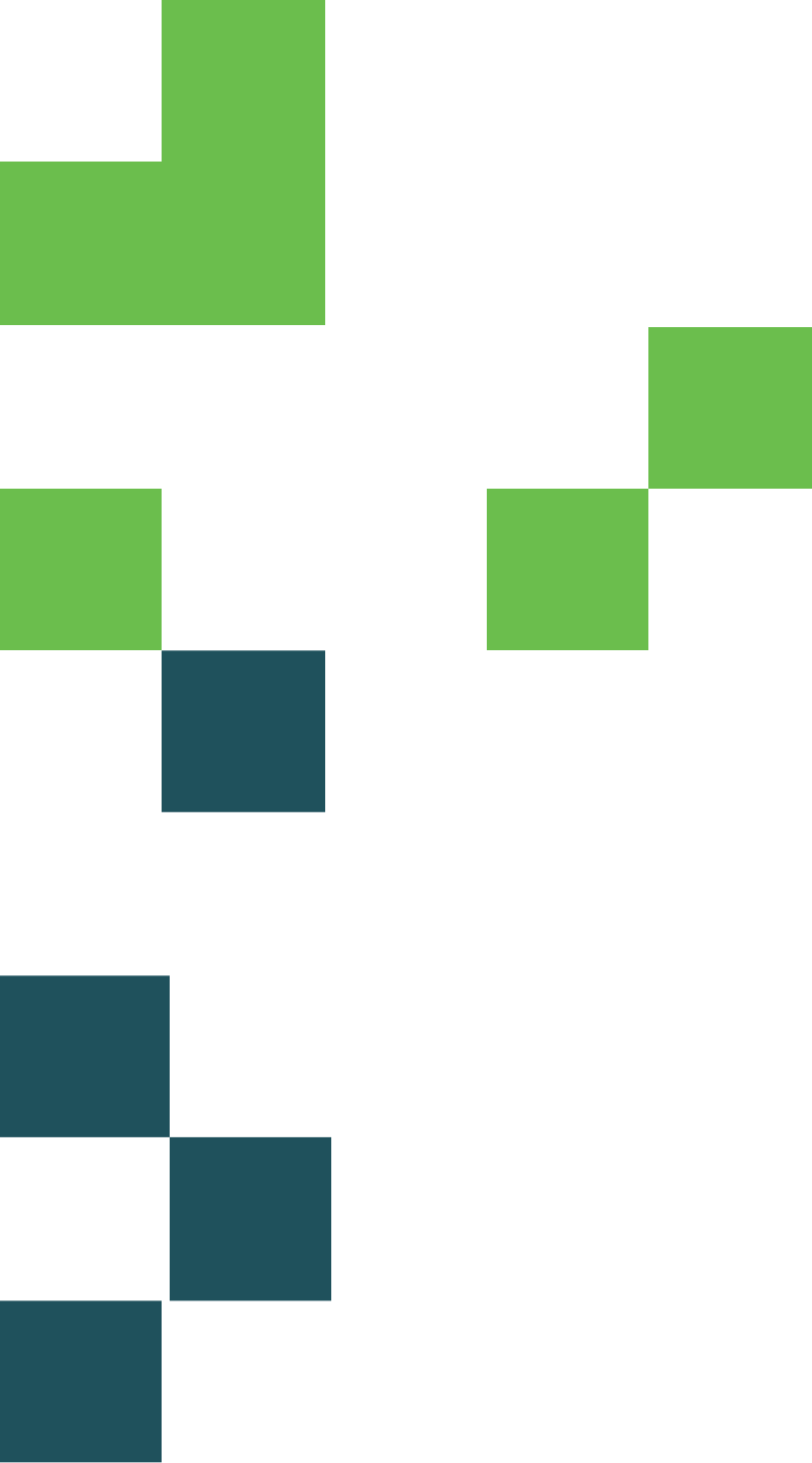Floating green pixels.