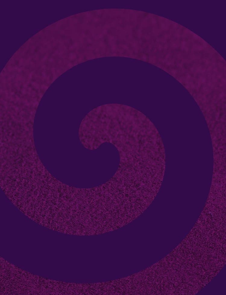 A swirled purple background.