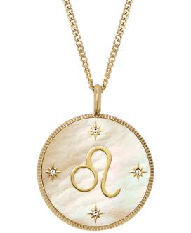 Uloveido Collana Costellazione Zodiaco Rotonda – Oro Rosa Con Zirconi, Regalo Donna