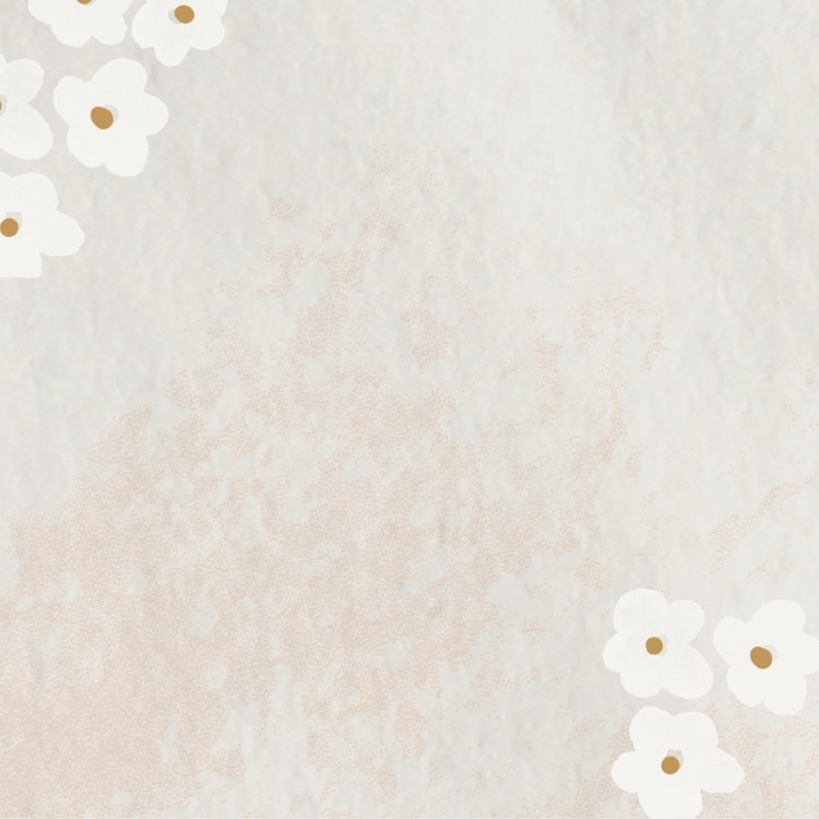 Decorative background with white flowers.