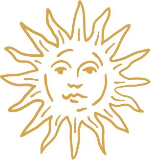 Smiling sun graphic.