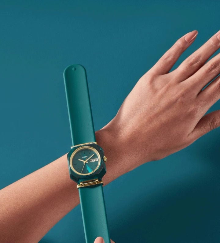 Fossil teal watch on sale