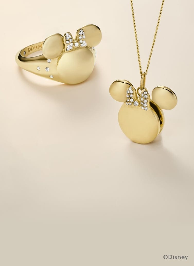 Die Uhr Mickey Mouse Cupid mit braunem Lederband.