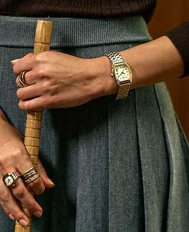 Image of a two-toned Fossil Harlow watch
