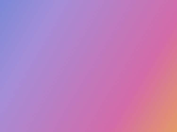 A rainbow gradient background that transitions from purple to pink to orange.
