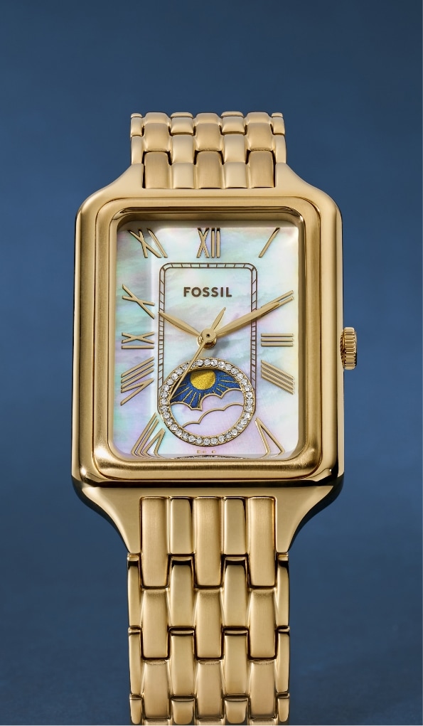 The gold-tone Day-to-Night Raquel watch.