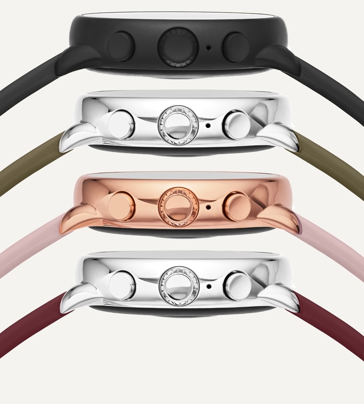 Deux montres connectées Gen 6 édition bien-être vues de côté.