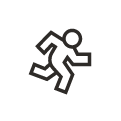 A running person icon