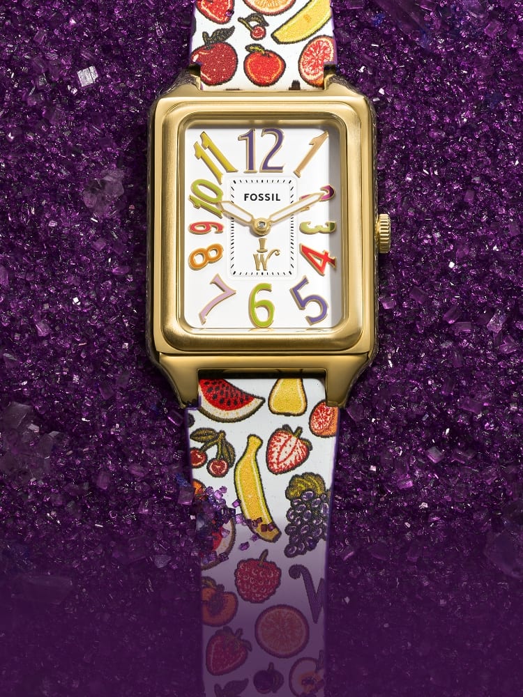 Willy Wonka™ x Fossil Limited Edition Two-Hand Multicolour Print Leather  Watch - LE1191 - Fossil