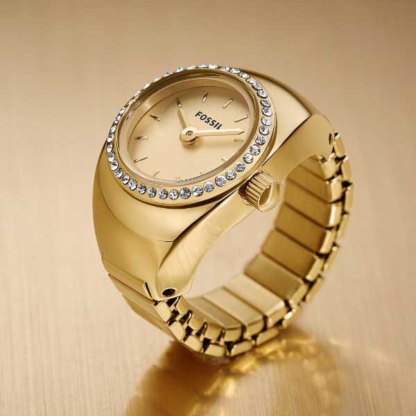 Watch Ring Two-Hand - Gold-Tone Steel - ES5246 Fossil Stainless