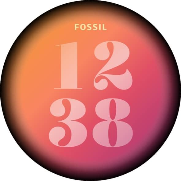 A Fossil Ombre watch face.