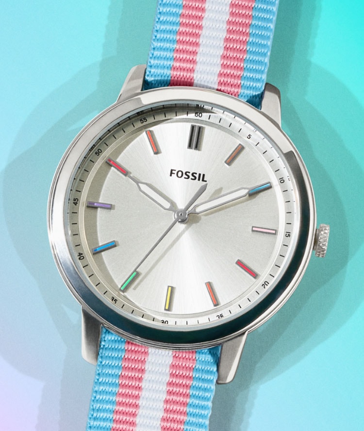 Pride watches with choice of rainbow straps