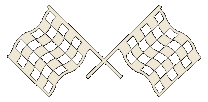 Graphic of two checkered flags.
