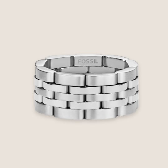 Men's silver-tone Arden ring. 