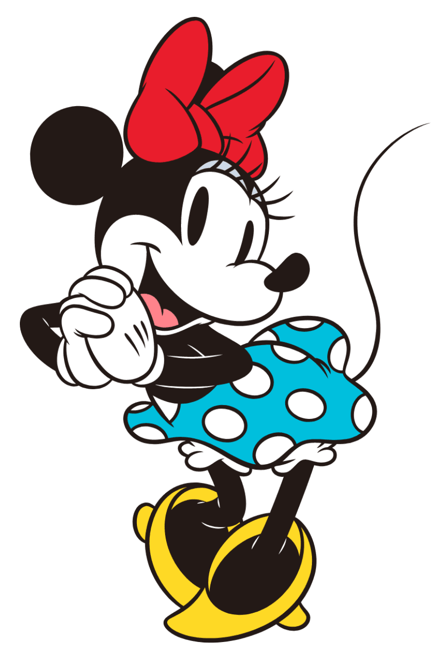 Graphics of Disney’s Mickey Mouse and Minnie Mouse are playfully placed around the design.