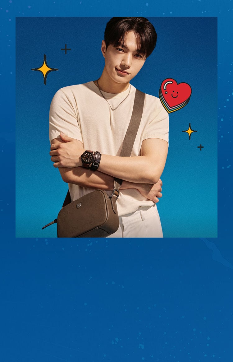 South Korean singer and actor L wearing Fossil accessories.